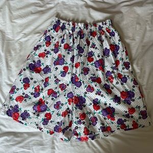 VINTAGE floral cotton shorts